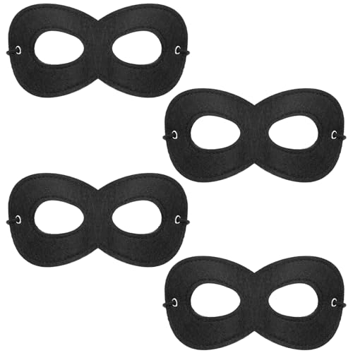 Teaaha 4 Stück Maskerade Augenmaske, Maske Fasching, Schwarze Augenmasken Für Maskerade, Karneval, Halloween, Cosplay Party, Verkleidung Für Erwachsene Und Kinder von Teaaha