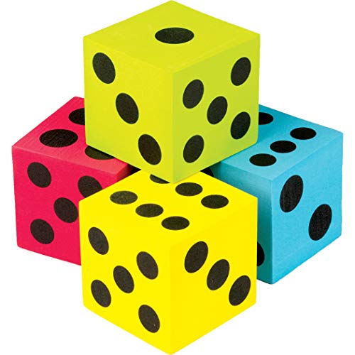 Foam Colorful Jumbo Dice, 2-1/2", Pack of 4 Foam Colorful Jumbo Dice, 2-1/2", Pack of 4 von Teacher Created Resources