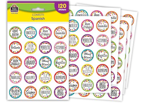 Spanische Konfetti-Aufkleber von Teacher Created Resources
