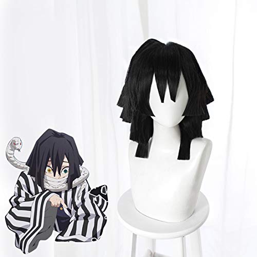 Teakpeak Anime Cosplay Perücke, Kimetsu no Yaiba Cosplay Iguro Obanai Cosplay Perücke Wig - Schwarz Teakpeak Anime Cosplay Perücke, Kimetsu no Yaiba Cosplay Iguro Obanai Cosplay Perücke Wig - Schwarz von Teakpeak