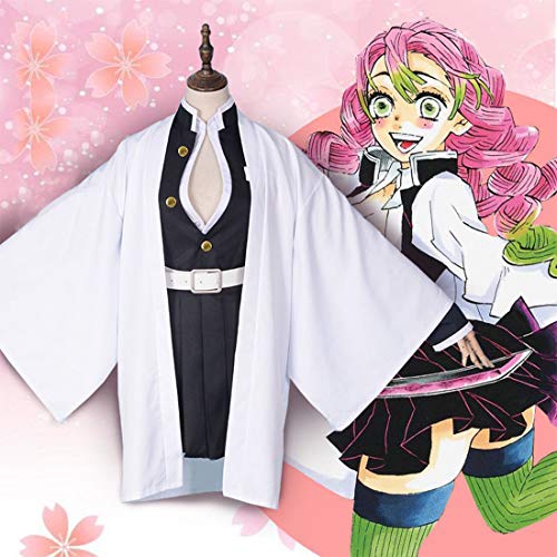 Teakpeak Cosplay Uniform Anime, Demon Slayer Cosplay Kimetsu no Yaiba Cosplay Anime Kanroji Mitsuri Anime Kostüm Mädchen- XL von Teakpeak