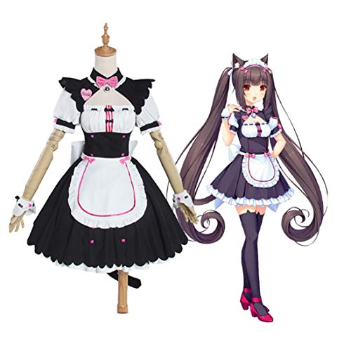 Teakpeak Maid Dress Cosplay, Nekopara Chocola Vanilla Cosplay Anime Uniform Cosplay Maid Lolita Mädchen Katze Cosplay – Rosa, XXXL Teakpeak Maid Dress Cosplay, Nekopara Chocola Vanilla Cosplay Anime Uniform Cosplay Maid Lolita Mädchen Katze Cosplay – Rosa, XXXL von Teakpeak