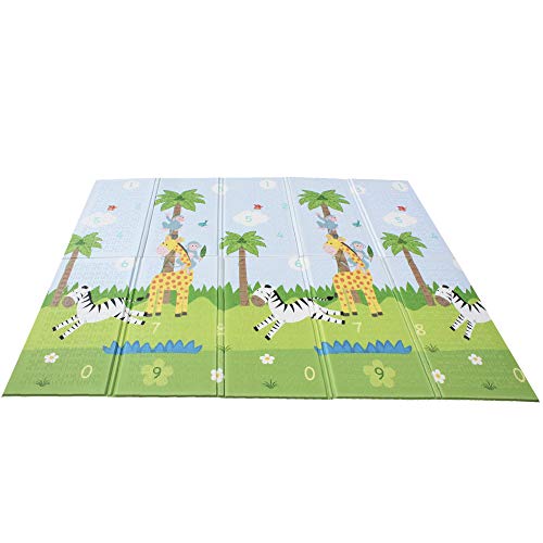 Fantasy Fields Safari Tier- Und Garten Kinder Baby Krabbelmatte 1.97m x 1.54m PS-PM001 von Teamson Kids