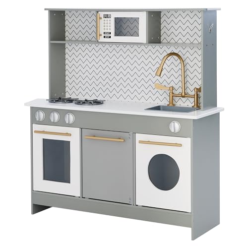 Grau Kinderküche Spielküche Kinderspielküche Holzküche Teamson Kids TD-12681A Grau Kinderküche Spielküche Kinderspielküche Holzküche Teamson Kids TD-12681A von Teamson Kids