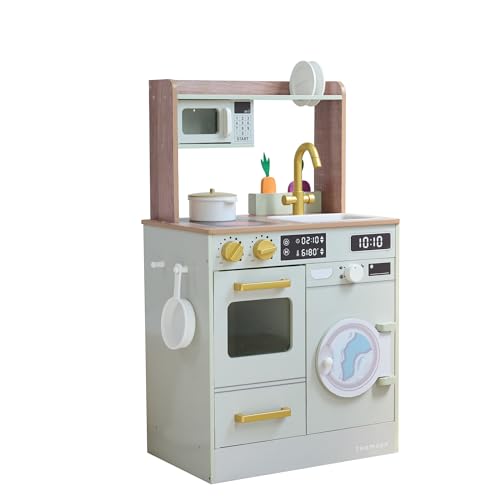 Teamson Kids Holz Spielküche für Kinder Little Chef Küche mit Mini-Garten Waschmaschine & Zubehör kompakte Spielküche mit Stauraum Grün Teamson Kids Holz Spielküche für Kinder Little Chef Küche mit Mini-Garten Waschmaschine & Zubehör kompakte Spielküche mit Stauraum Grün von Teamson Kids