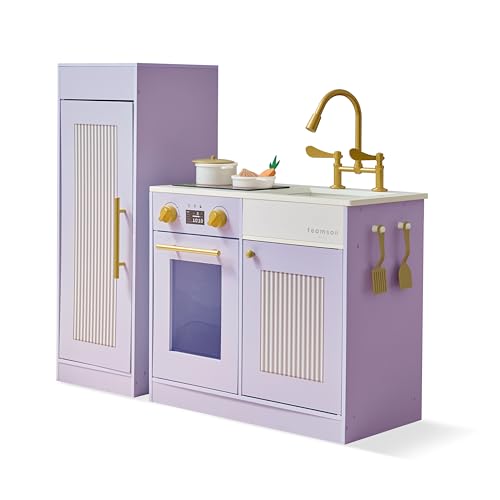 Teamson Kids Little Chef Chester Spielküche in Lila mit Kühlschrank, Herd, 12 Zubehörteilen, Ablagen & Haken, inspiriert kreative & soziale Spielfähigkeiten Teamson Kids Little Chef Chester Spielküche in Lila mit Kühlschrank, Herd, 12 Zubehörteilen, Ablagen & Haken, inspiriert kreative & soziale Spielfähigkeiten von Teamson Kids