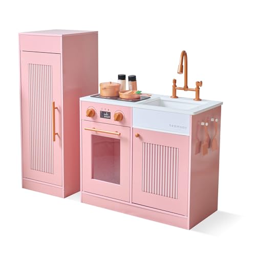 Teamson Kids Little Chef Chester Spielküche in Pfirsich mit Kühlschrank, Herd, 12 Zubehörteilen, Regalen & Haken, entwickelt Kreativität & Organisationsfähigkeiten Teamson Kids Little Chef Chester Spielküche in Pfirsich mit Kühlschrank, Herd, 12 Zubehörteilen, Regalen & Haken, entwickelt Kreativität & Organisationsfähigkeiten von Teamson Kids