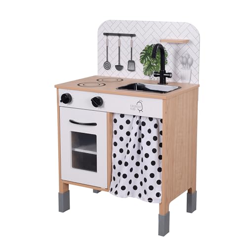 Teamson Kids Little Chef Zeitgenössisches interaktives Holzspielzeug-Küchenset mit höhenverstellbaren Beinen Rollenspiel Schwarz/Weiß TD-13554C Teamson Kids Little Chef Zeitgenössisches interaktives Holzspielzeug-Küchenset mit höhenverstellbaren Beinen Rollenspiel Schwarz/Weiß TD-13554C von Teamson Kids