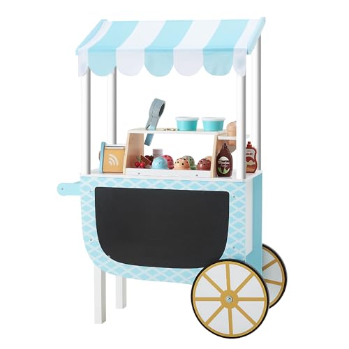 Teamson Kids My Little Helper Ice Cream Cart & 33 pc. Accessory Set, Blue/White Teamson Kids My Little Helper Ice Cream Cart & 33 pc. Accessory Set, Blue/White von Teamson Kids