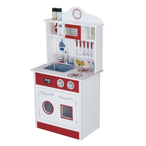 Teamson Kids - Pastell Little Chef Holzspielküche für Kleinkind (1 Stück) TD-12385R von Teamson Kids