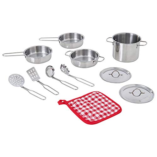 Teamson Kids - Little Chef Frankfurt Edelstahl Kochzubehör-Set - Multi-Color- 11 Stück Teamson Kids - Little Chef Frankfurt Edelstahl Kochzubehör-Set - Multi-Color- 11 Stück von Teamson Kids