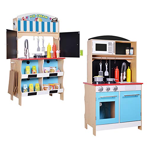 Teamson - Küche Holz 60 x 40 x 109 cm - EIS (ColorBaby 85290) von WOOMAX