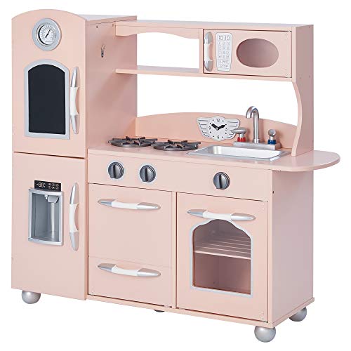 Rosa Kinderküche Spielküche Kinderspielküche Holzküche Teamson Kids TD-11414P von Teamson Kids