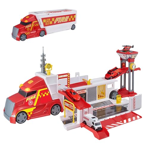 Teamsterz Playset with 5 Cars Fire Command Truck von Teamsterz