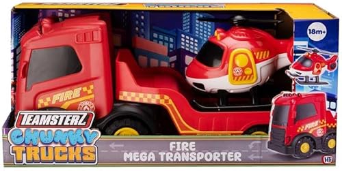 Teamsterz Chunky Trucks Feuertranporter mit Hubschrauber von Teamsterz