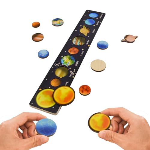 Teaque Holz Sonnensystem Planeten Puzzle Spielzeug,Montessori Spielzeug für Kinder von 1 bis 6 Jahren,Pädagogisches Puzzlebrett Weltraumspielzeug Geschenk,Lernspielzeug für Mädchen and Jungen. Teaque Holz Sonnensystem Planeten Puzzle Spielzeug,Montessori Spielzeug für Kinder von 1 bis 6 Jahren,Pädagogisches Puzzlebrett Weltraumspielzeug Geschenk,Lernspielzeug für Mädchen and Jungen. von Teaque