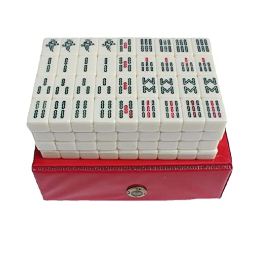 Mahjong Set Traditionelles Chinesisch Riichi Mahjong Set Mit 144 Majong Spielsteine Reise Mahjong Set Familienspiel Töte langweilige Zeit für Erwachsene, lustige kleine Spiele. von Tebinzi