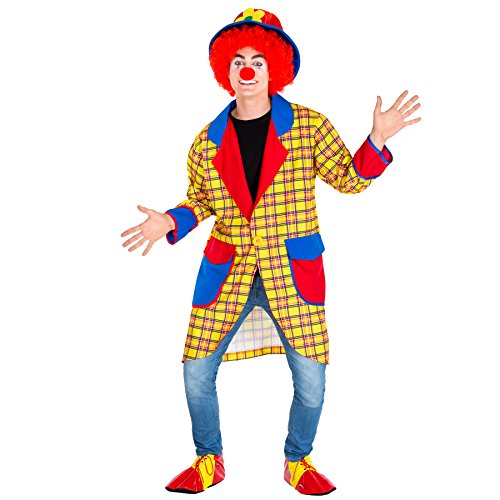 dressforfun Herrenkostüm Clown | langer Mantel + Clown- Schuhe und Clown- Nase | Clown-Kostüm Fasching (M | Nr. 300783) von tectake