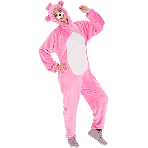 dressforfun Bärenkostüm, Ganzkörper Kostüm, Onesie Kostüm Bär, lustige Kostüme, XXL Teddybär, Tierkostüme für Erwachsene, Faschingskostüme Damen lustig und Kostüm Herren, Faschingskostüm (Pink, XL) von tectake