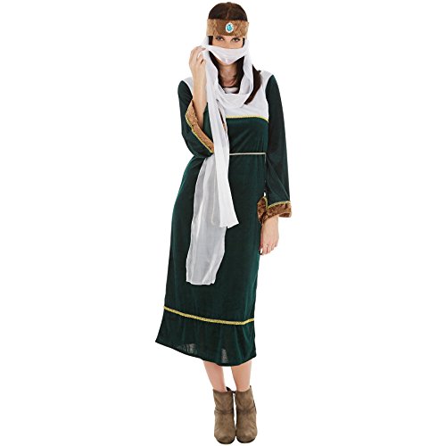 tectake dressforfun Frauenkostüm Orient Dame | Schönes Kleid mit Bindegürtel | wundervolle Kopfbedeckung mit Schleier | Perfekte Verkleidung aus 1001 Nacht (S | Nr. 300990) von tectake