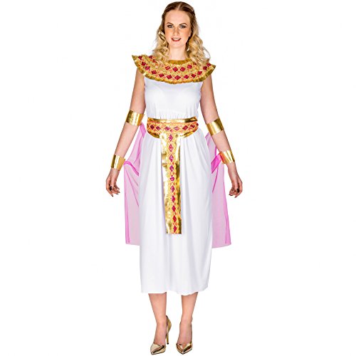 tectake dressforfun Frauenkostüm orientalische Prinzessin Amira | langes Kleid mit aufwendigem Kragen | traumhaftes Cape | Oberarm- und Unterarm-Stulpen (L | Nr. 300272) von tectake