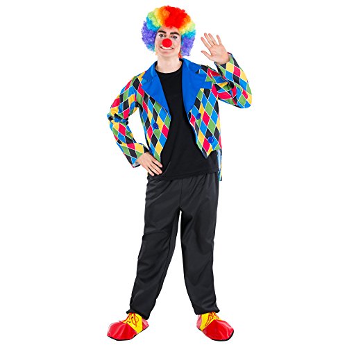 tectake dressforfun Herrenkostüm Clown | schickes Kostüm mit Zierknöpfe | Harlekin Clown-Kostüm Fasching (XXL | Nr. 300847) von tectake