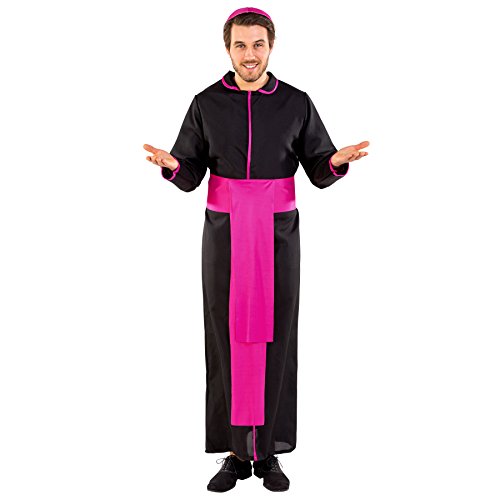 dressforfun Herrenkostüm Erzbischof Ferdinand | Liturgisches, langes Gewand | Gürtel mit Klettverschluss | Scheitelkäppchen (XXL | Nr. 300482) von tectake
