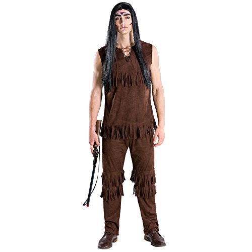 dressforfun Herrenkostüm Häutpling | Kostüm + Bindeband | Indianer Indianerin Verkleidung (S | Nr. 300681) von tectake