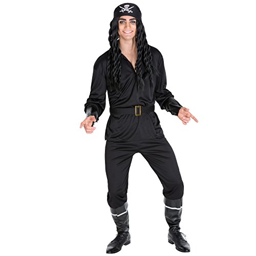 dressforfun Herrenkostüm Pirat | Kostüm + Dreiecks-Kopftuch + Stiefelstulpen + Armstulpen & Gürtel | Captain Seeräuber Verkleidung (XL | Nr. 300709) von tectake