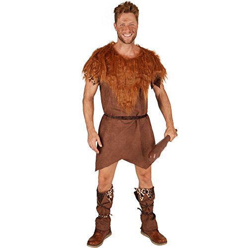 tectake dressforfun Herrenkostüm Steinzeit-Jäger | Höhlenmensch Verkleidung | inkl. Gürtel und Beinstulpen (XXL | Nr. 301348) von tectake