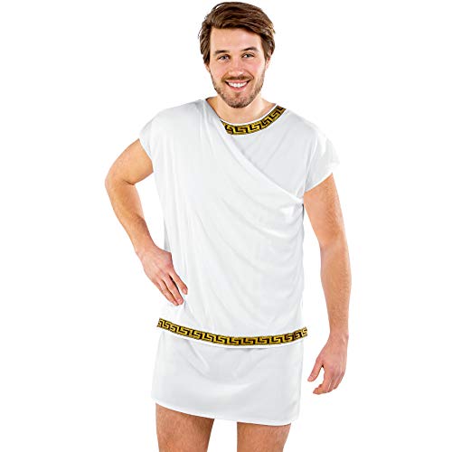 tectake dressforfun Herrenkostüm starker Gallier Römerkostüm | Bequemes Gewand | Integrierte Schärpe | Attraktive Bordüre am Hals (XL | Nr. 300337) von tectake