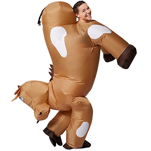 tectake dressforfun Selbstaufblasbares Unisex Kostüm Pferd | Batteriebetrieben | Uneingeschränkte Bewegungsfreiheit von tectake