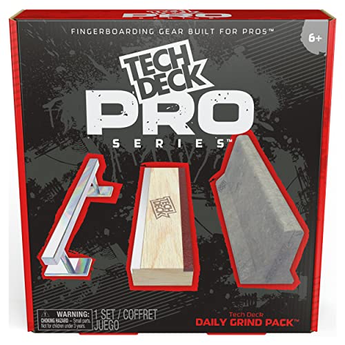 TECH DECK, Pro Series Daily Grind Pack mit 3 Hindernissen, gebaut für Profis; Kinderspielzeug ab 6 Jahren (Mini-Griffbrett separat erhältlich) von Tech Deck