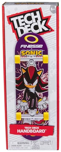 Tech Deck, Finesse und Sonic The Hedgehog Handboard, Mini-Skateboard für Tricks mit den Händen, original Skate- und Lizenz-Grafiken, ab 6 Jahren, Nicht zum Draufstellen geeigent Tech Deck, Finesse und Sonic The Hedgehog Handboard, Mini-Skateboard für Tricks mit den Händen, original Skate- und Lizenz-Grafiken, ab 6 Jahren, Nicht zum Draufstellen geeigent von Tech Deck
