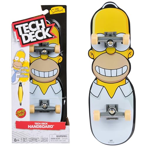 Tech Deck, Handboard mit Santa Cruz und Homer von The Simpsons, Mini-Skateboard für Tricks mit den Händen, original Skate- und Lizenz-Grafiken, ab 6 Jahren, nicht zum Draufstellen geeigent Tech Deck, Handboard mit Santa Cruz und Homer von The Simpsons, Mini-Skateboard für Tricks mit den Händen, original Skate- und Lizenz-Grafiken, ab 6 Jahren, nicht zum Draufstellen geeigent von Tech Deck