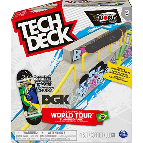 Tech Deck 6055721 Build-A-Park World Tour Rampen-Set mit Signature Griffbrett (Styles variieren) für Kinder ab 6 und TED ACS BldaPkRp WrdTr Mexico M03 GML von Tech Deck