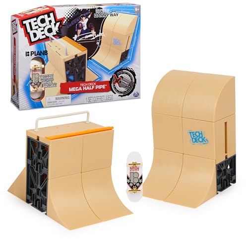 Tech Deck, Danny Way Mega Half Pipe X-Connect Park Creator, anpassbares Rampenset mit besonderem Plan B Fingerboard, Kinderspielzeug für Jungen und Mädchen von Tech Deck