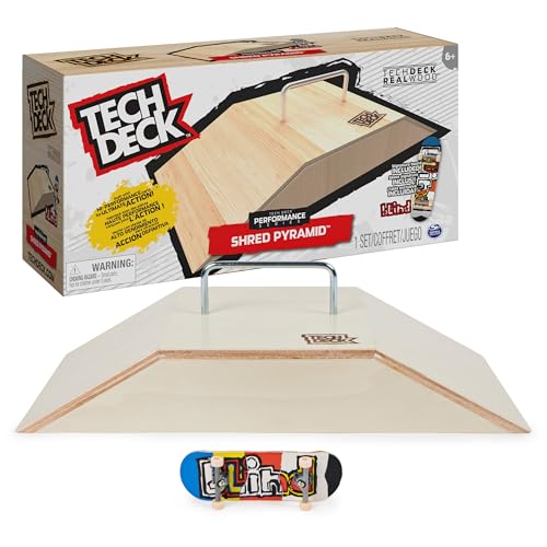 TECH DECK 6063827 Performance Series Shred Pyramide Set mit Metallschiene und exklusivem blinden Griffbrett aus Echtholz-Kinderspielzeug für Jungen und Mädchen ab 6 Jahren, Medium von Tech Deck