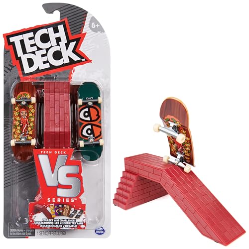 Tech Deck VS. Series - Fingerboard 2er-Set mit Hindernis, Trickkarten und Zubehör (Zufallsauswahl - Sortierung mit verschiedenen Produkten) von Tech Deck