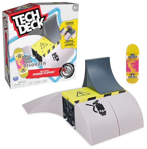 Tech Deck X-Connect Starter-Set - Power Flippin' Rampenset mit authentischem Fingerboard und Zubehör von Tech Deck
