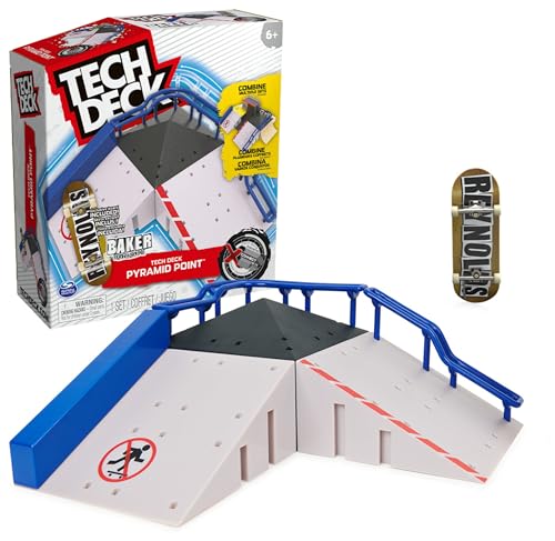 Tech Deck X-Connect Starter-Set - Pyramid Point Rampenset mit authentischem Fingerboard und Zubehör von Tech Deck
