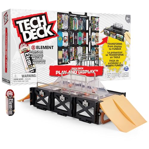 Tech Deck transformierendes Spiel- und Display-Rampen-Set und Tragetasche mit exklusivem Finger-Board, Spielzeug für Kinder ab 6 Jahren, Dusty Rose (Transparent) von Tech Deck