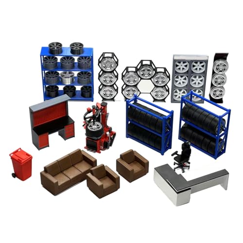 TechSpieler 3D Puzzle für Erwachsene, DIY Miniatur Werkstatt Garage, 1/18 Reifenständer und Reifenwechsler Set für Autowerkstatt Und Custom Shop Szene TechSpieler 3D Puzzle für Erwachsene, DIY Miniatur Werkstatt Garage, 1/18 Reifenständer und Reifenwechsler Set für Autowerkstatt Und Custom Shop Szene von TechSpieler