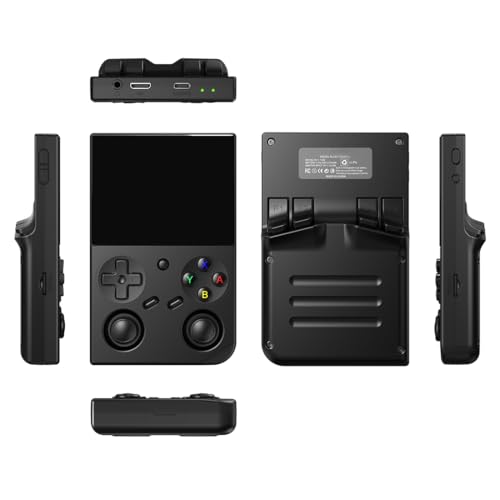 TechSpieler RG 35XXPro 3,5-Zoll Vertikale Retro Handheld-Spielkonsole (64G/Schwarz) von TechSpieler