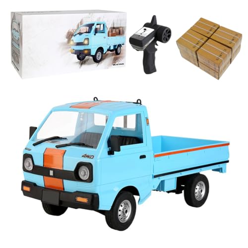 TechSpieler WPL D14 1/10 RC Truck, 2,4 GHz 4WD Mini-Fernsteuerungs-Geländewagen Mit 8 Mikro-Kartons Und 2 Batterien, RC Lastwagen Geschenk Für Fahrzeugbegeisterte TechSpieler WPL D14 1/10 RC Truck, 2,4 GHz 4WD Mini-Fernsteuerungs-Geländewagen Mit 8 Mikro-Kartons Und 2 Batterien, RC Lastwagen Geschenk Für Fahrzeugbegeisterte von TechSpieler