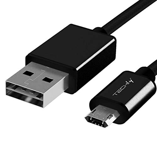Reversible USB A/Micro B 2M Black von Techly