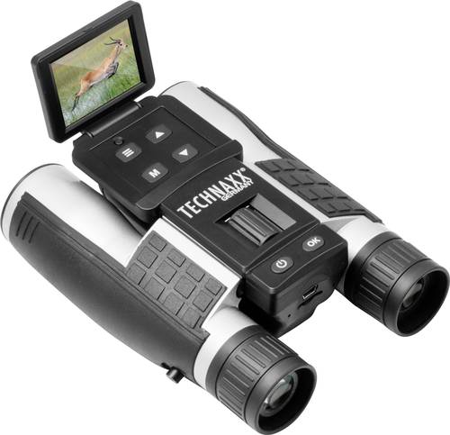 Technaxx Fernglas mit Digitalkamera TX-142 12-fach 25mm Binokular Schwarz/Silber 4863 von Technaxx