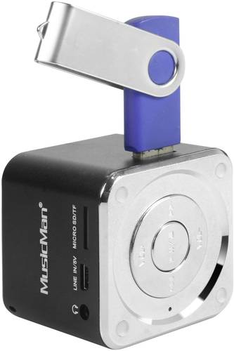 Technaxx Mini Lautsprecher MusicMan Mini AUX, SD, USB Schwarz von Technaxx