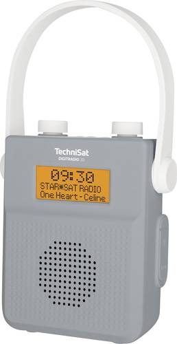 TechniSat DIGITRADIO 30 Taschenradio DAB+, UKW, DAB Bluetooth® wasserdicht Weiß, Grau von Technisat