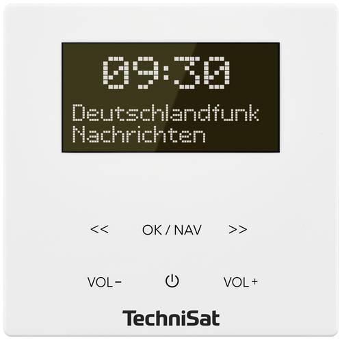 TechniSat DIGITRADIO UP 55, weiß Steckdosenradio DAB+, UKW Bluetooth® Inkl. Lautsprecherbox, Weckf von Technisat
